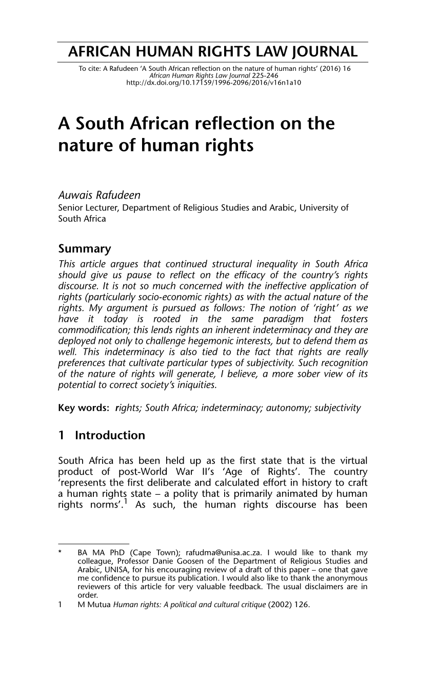 law dissertation topics human rights in south africa