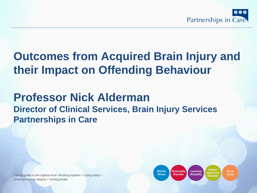 (PDF) Outcomes from acquired brain injury and their impact on offending ...