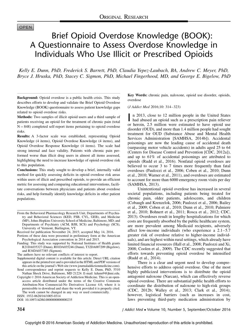 apa research paper outline on opioid overdose