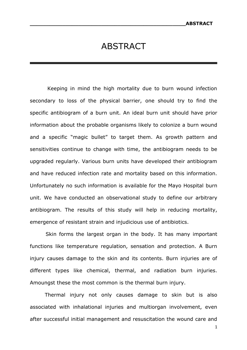 (PDF) CULTURE AND SENSITIVITY OF MICRO-ORGANISMS IN BURN 