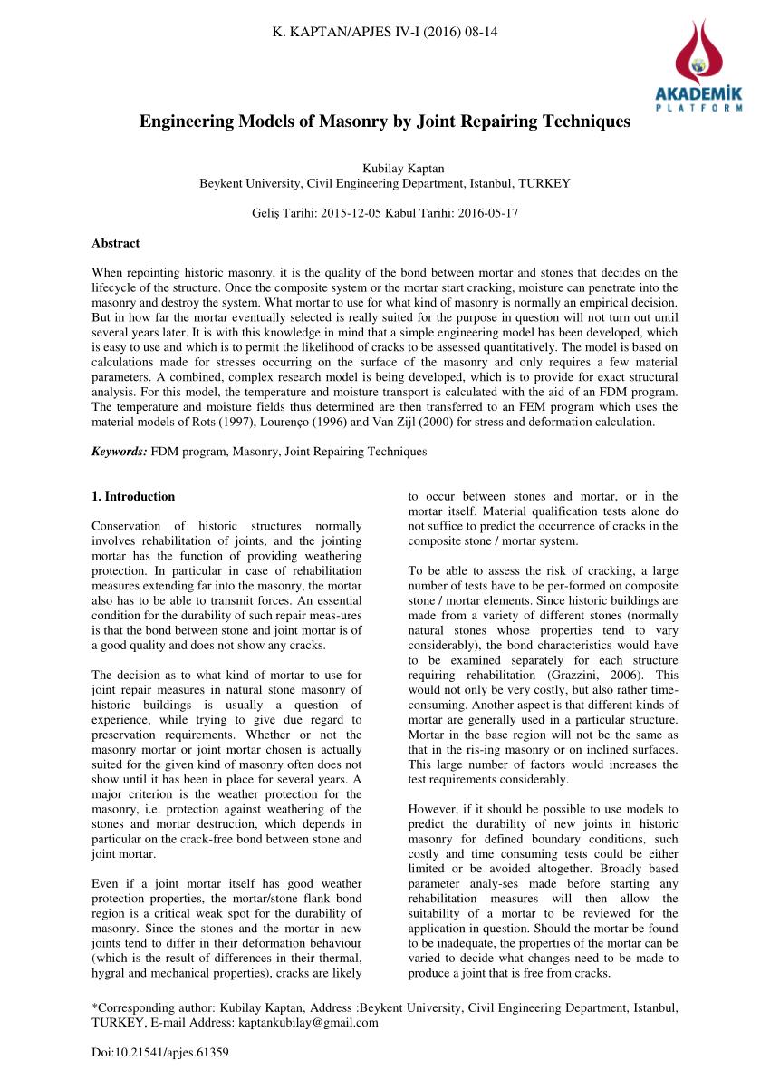 pdf-engineering-models-of-masonry-by-joint-repairing-techniques