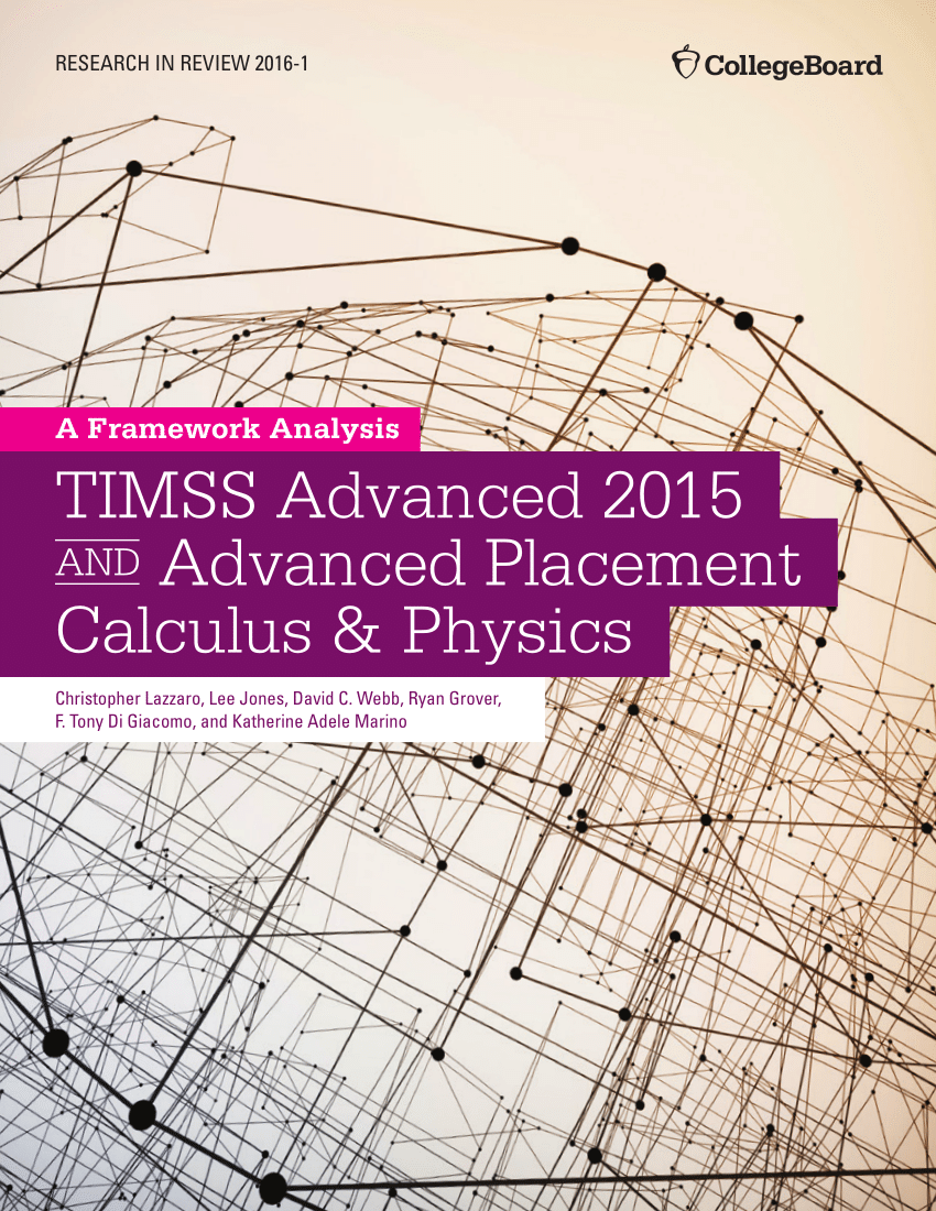 (PDF) A Framework Analysis TIMSS Advanced 2015 and Advanced Placement