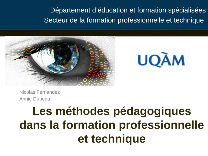 Pdf Les Methodes Pedagogiques Dans La Formation Professionnelle Et Technique