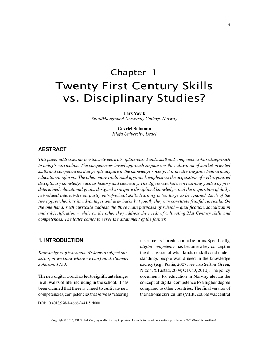 Twenty First Century Skills