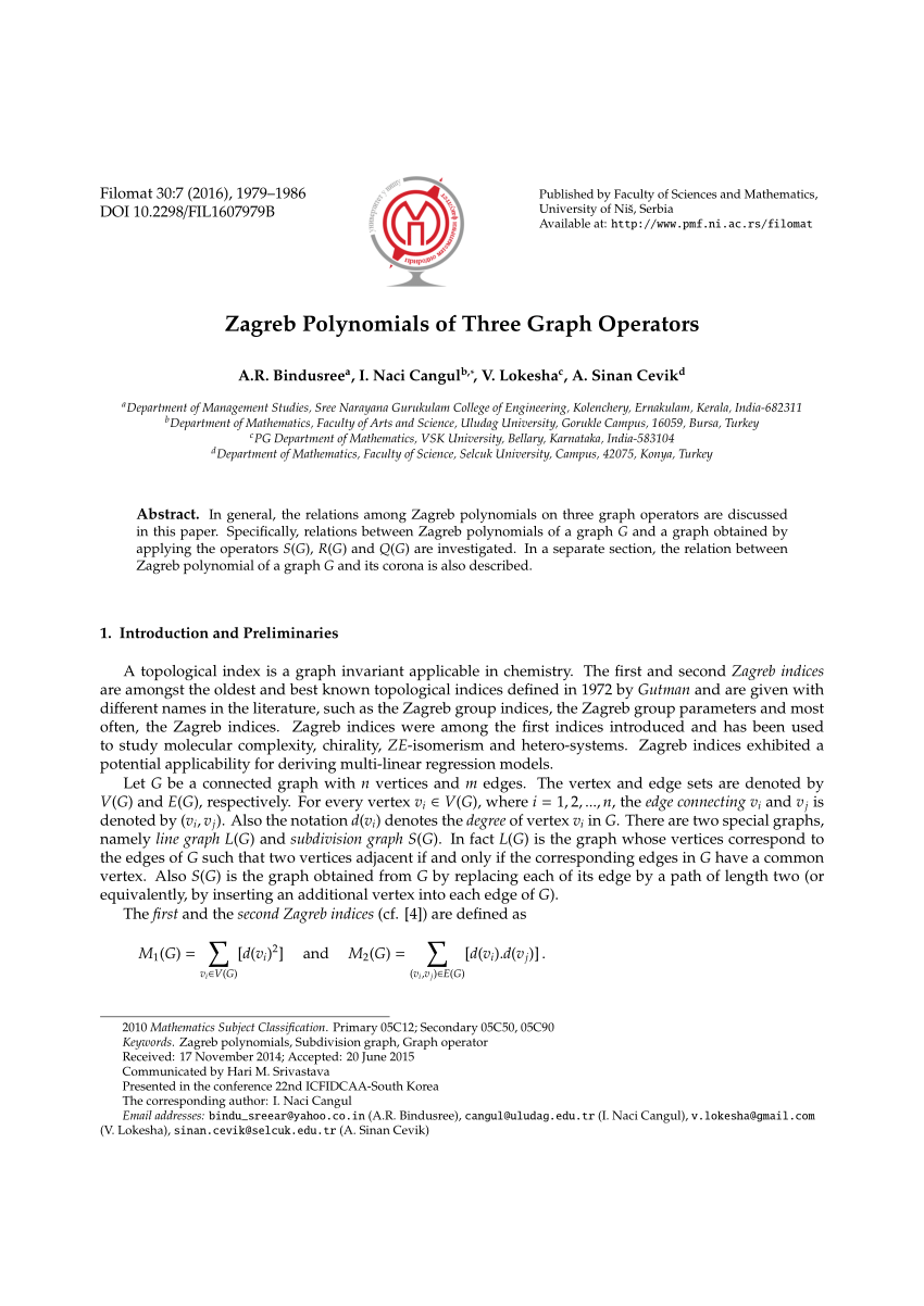 Pdf Zagreb Polynomials Of Three Graph Operators