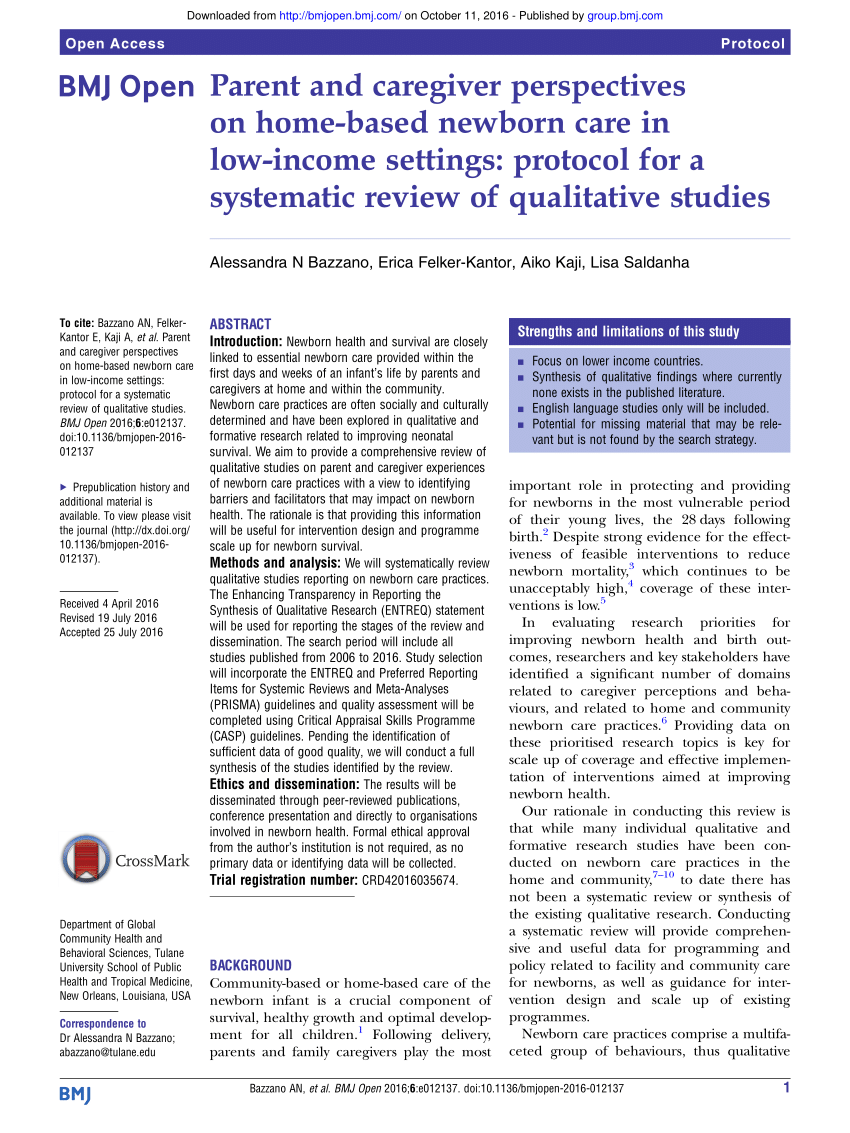 research studies on newborn care