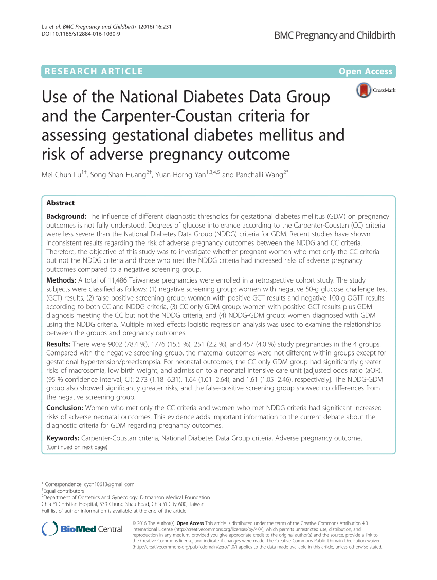 research articles gestational diabetes