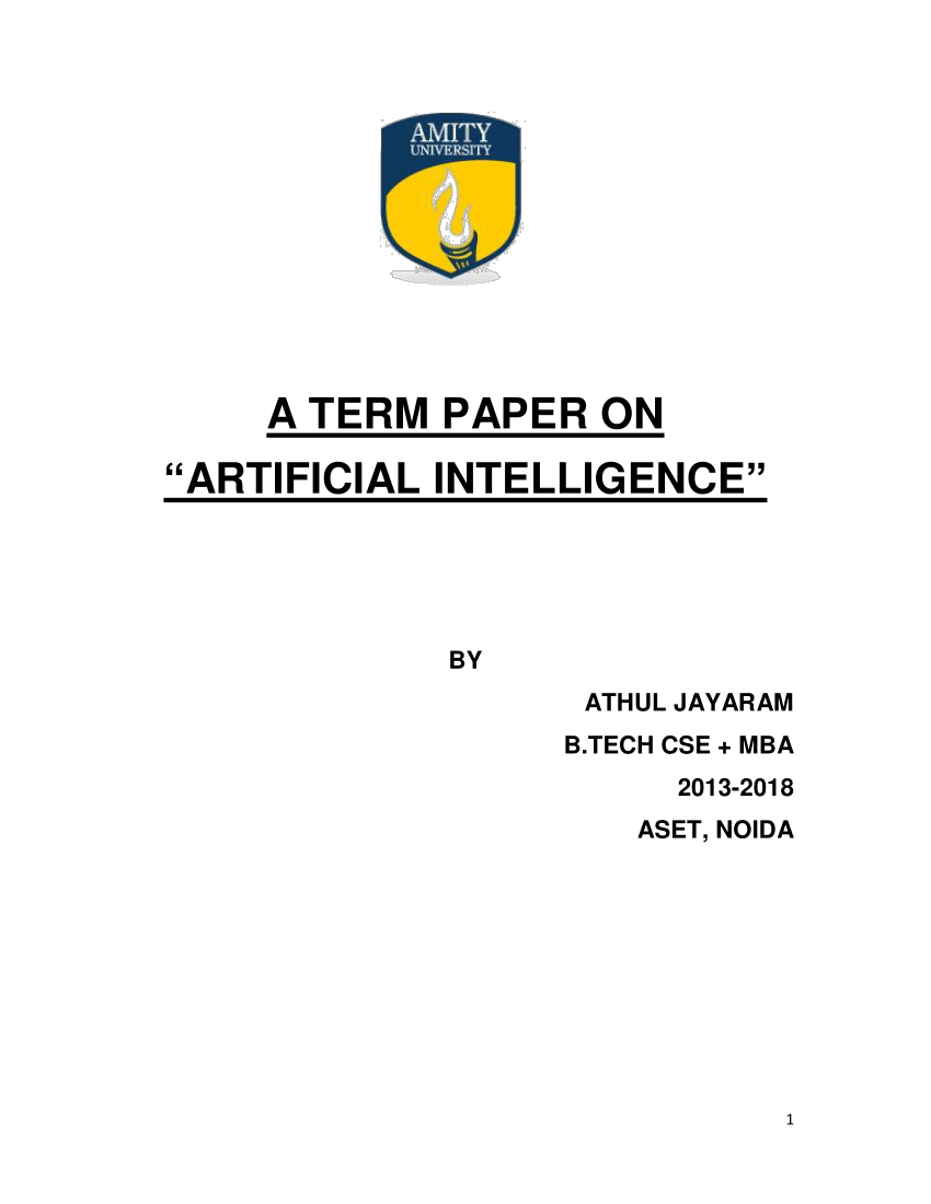 artificial intelligence thesis pdf