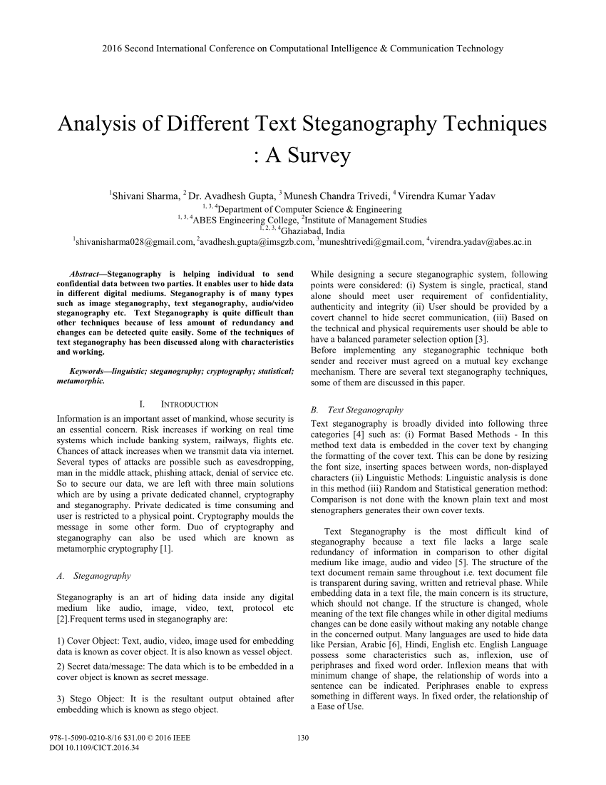 research paper about steganography
