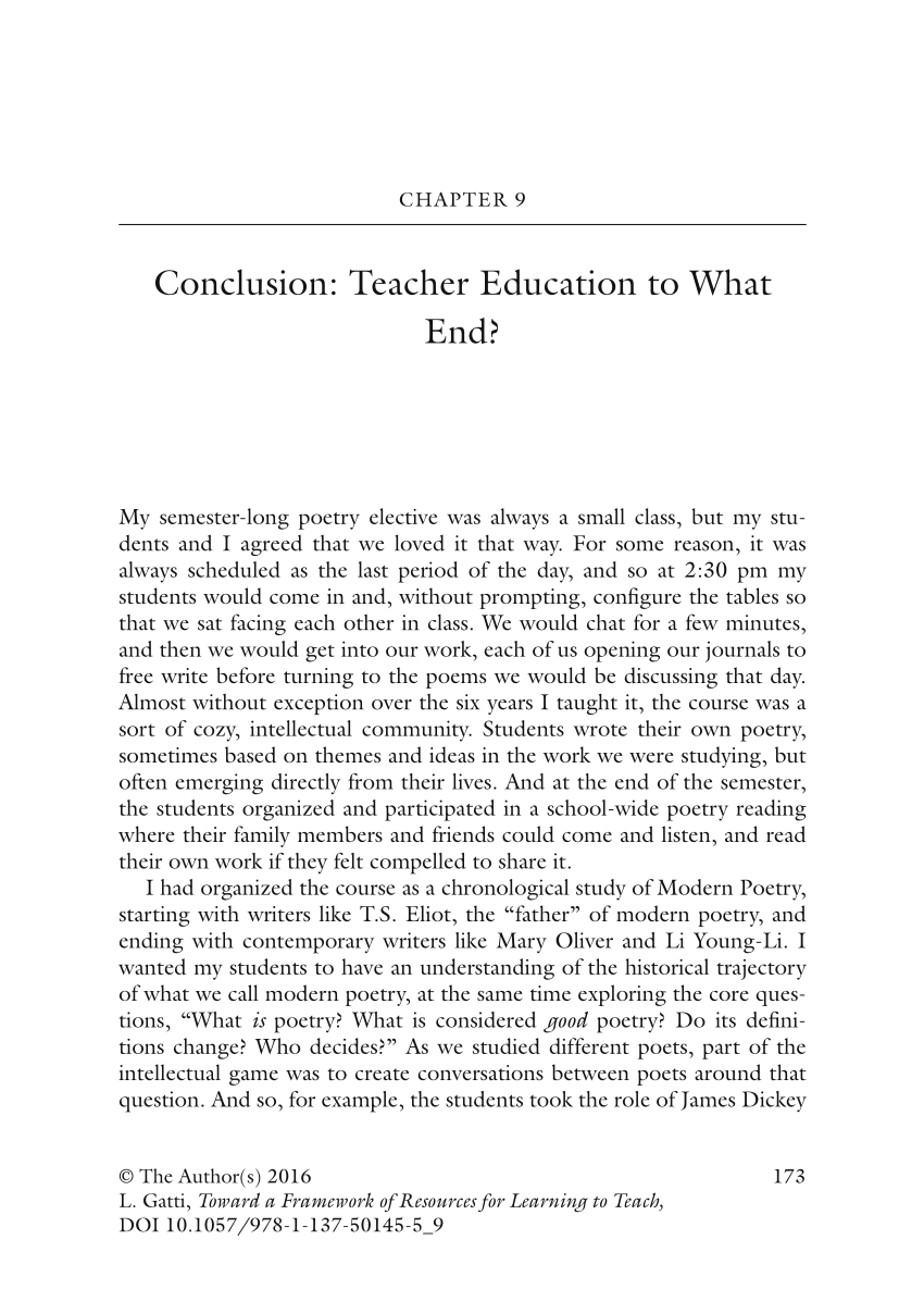 education conclusion