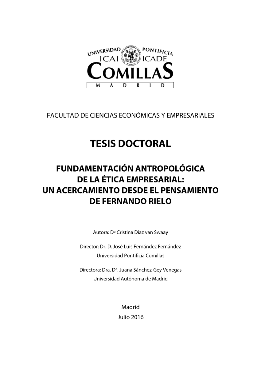 tesis doctoral etica empresarial