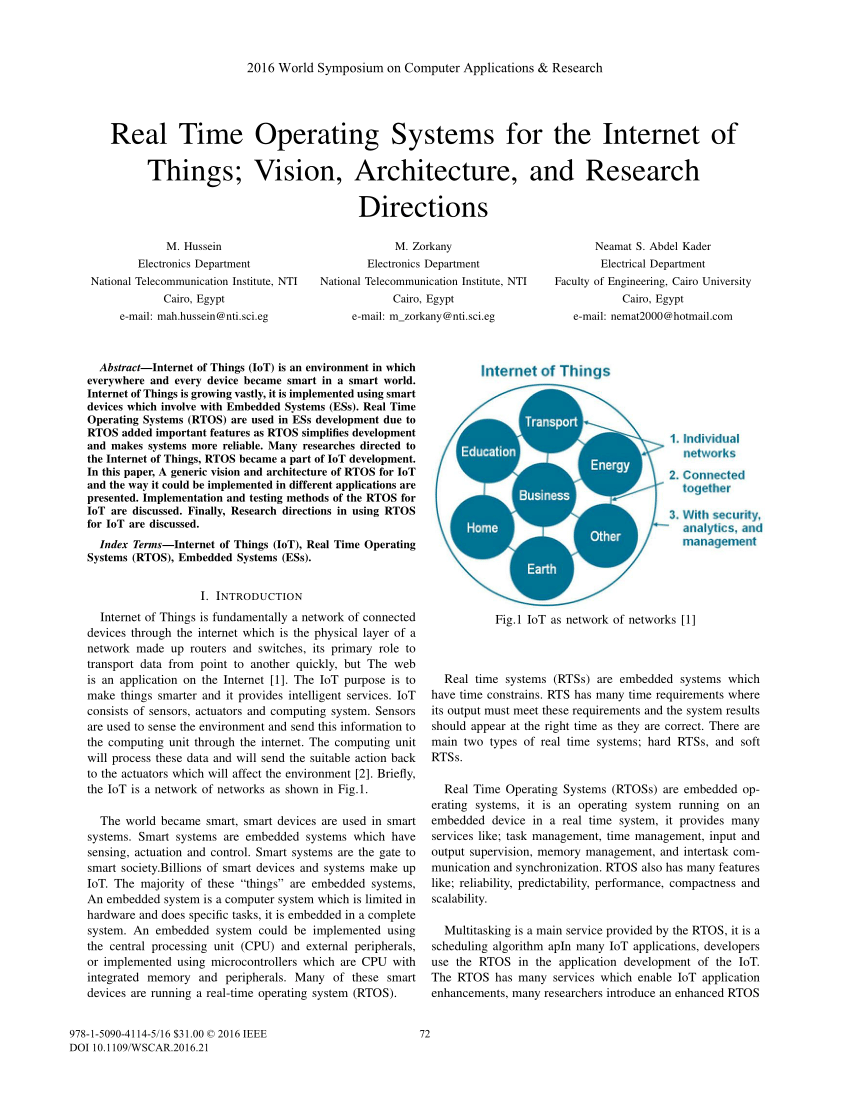 real time operating system research papers