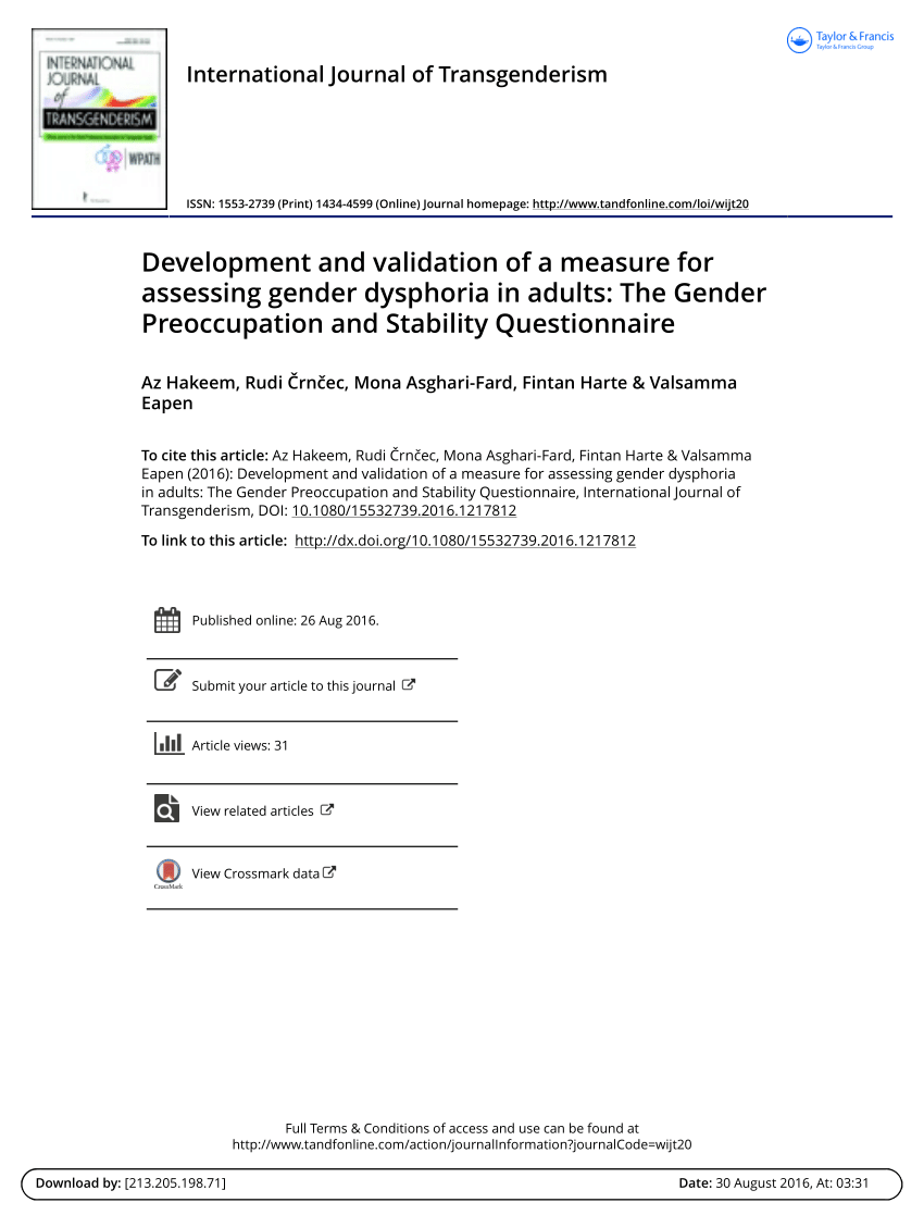 download gender preoccupation and stability questionnaire pdf