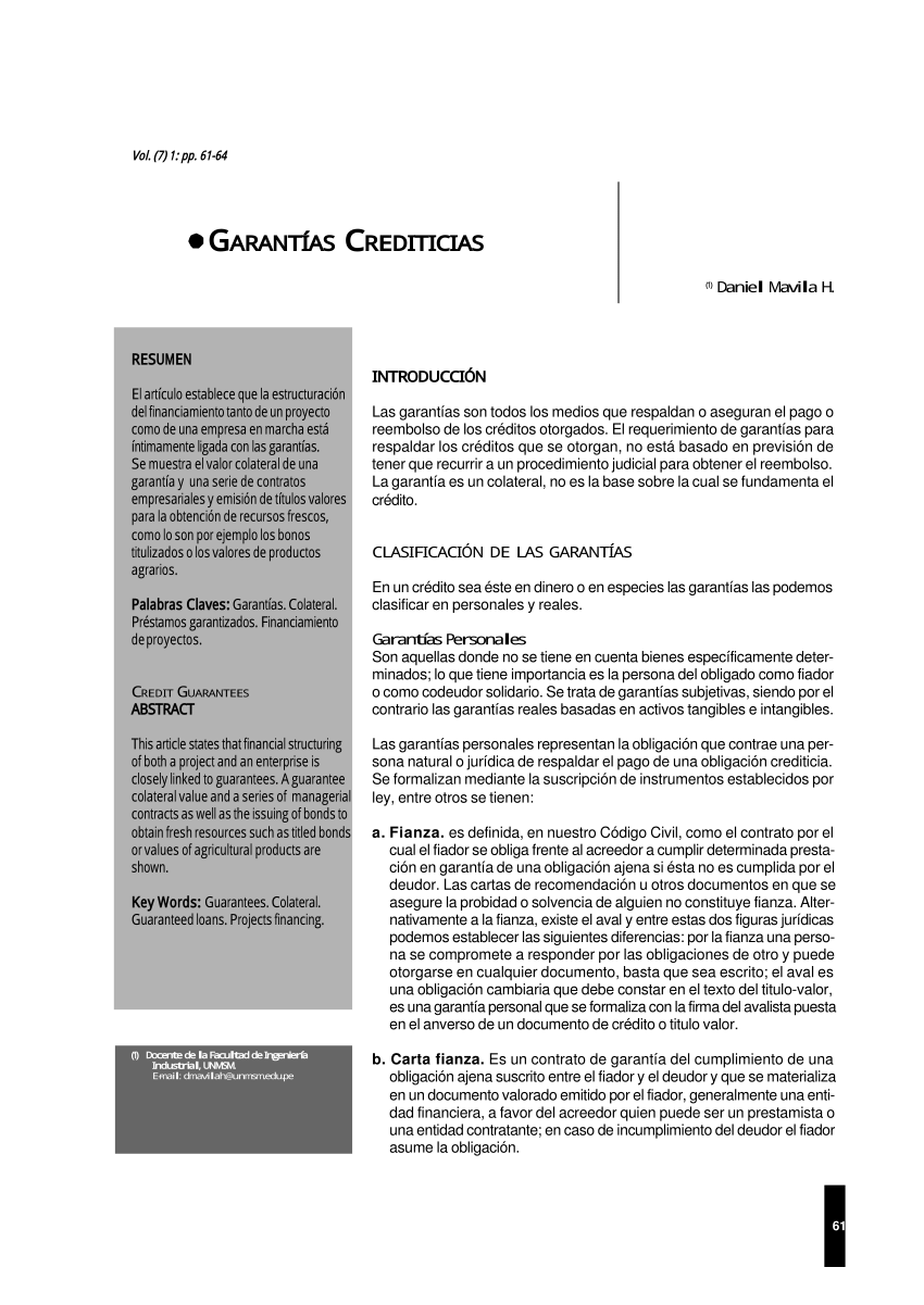 (PDF) GARANTÍAS CREDITICIAS