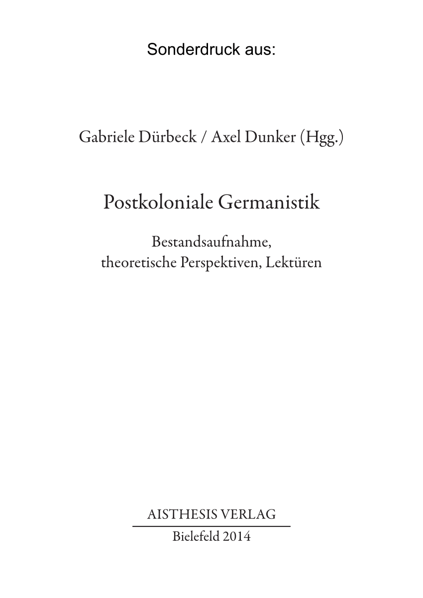 PDF Das Wuchern der Imperien Alexander von Humboldts Kosmos als postkoloniale Theorie