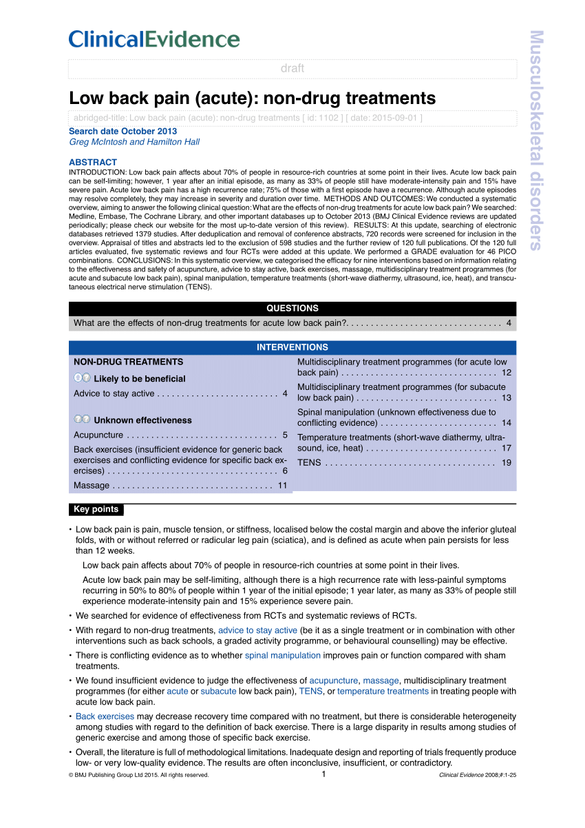 The BMJ: No Evidence Muscle Relaxants Ease Low Back Pain