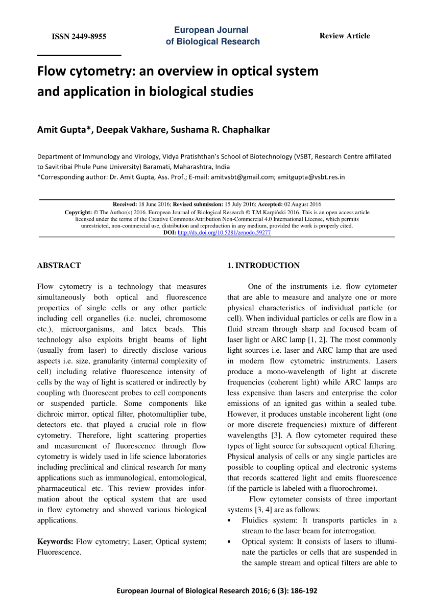 research paper on flow cytometry