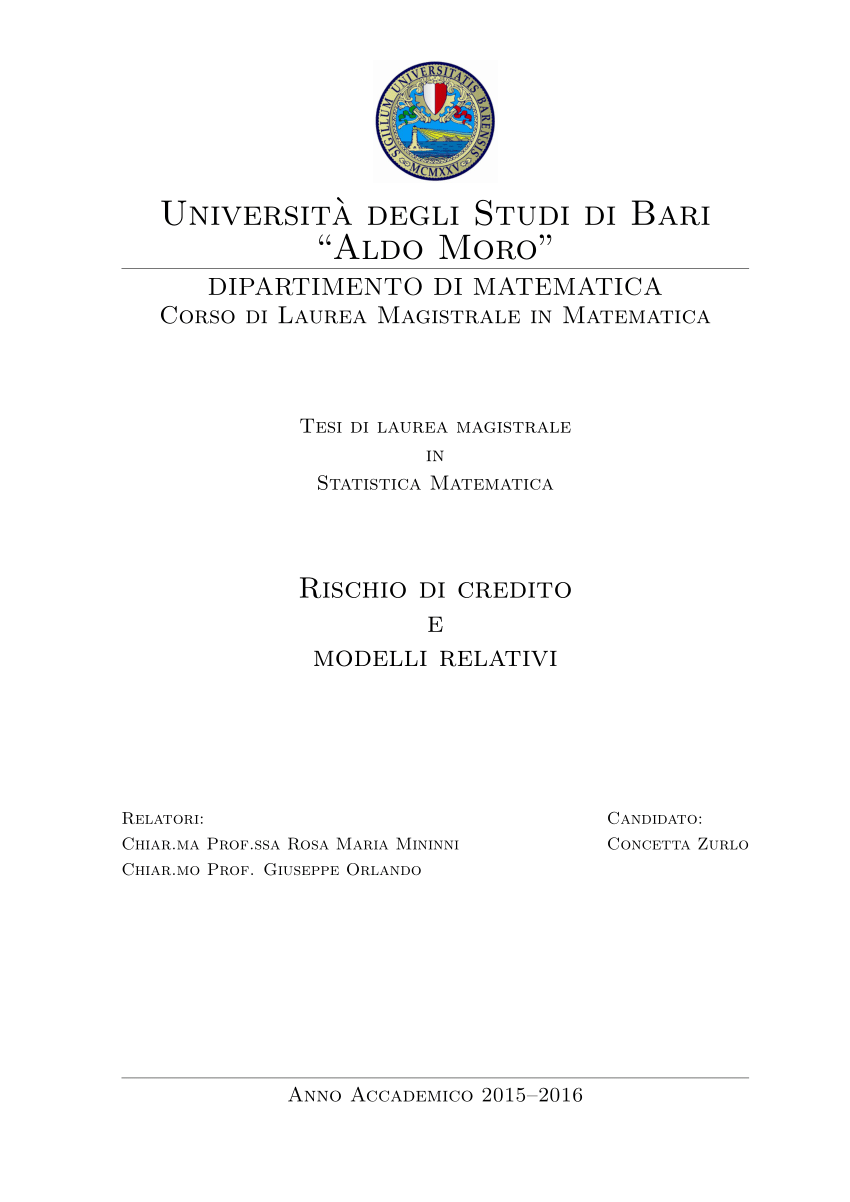 master thesis on credit risk management