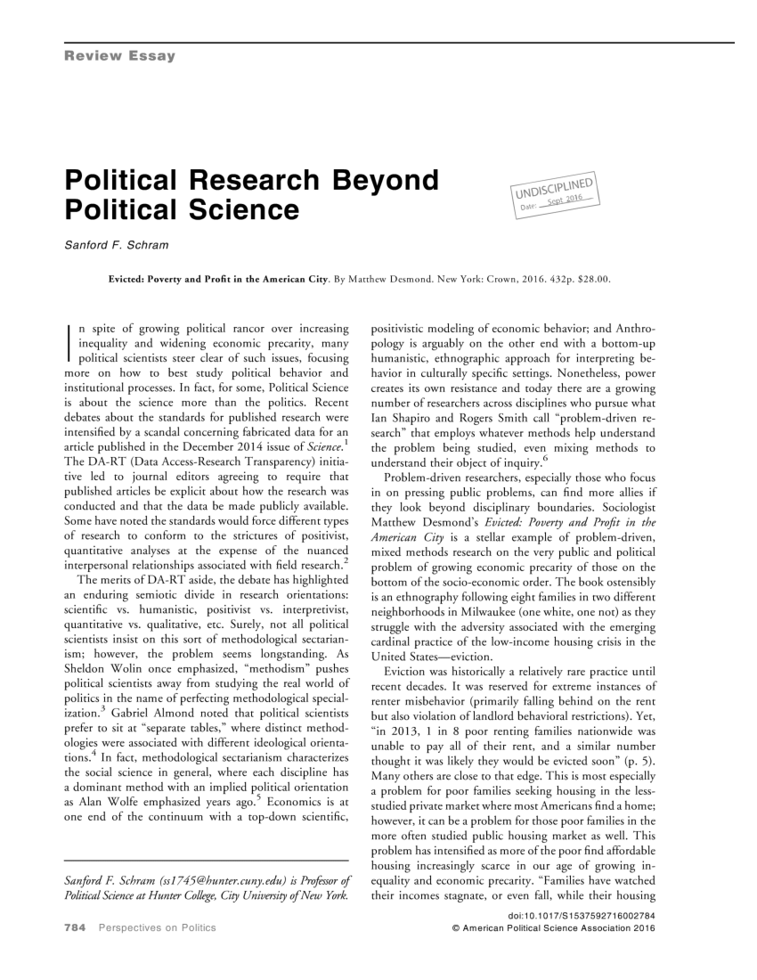political science research article