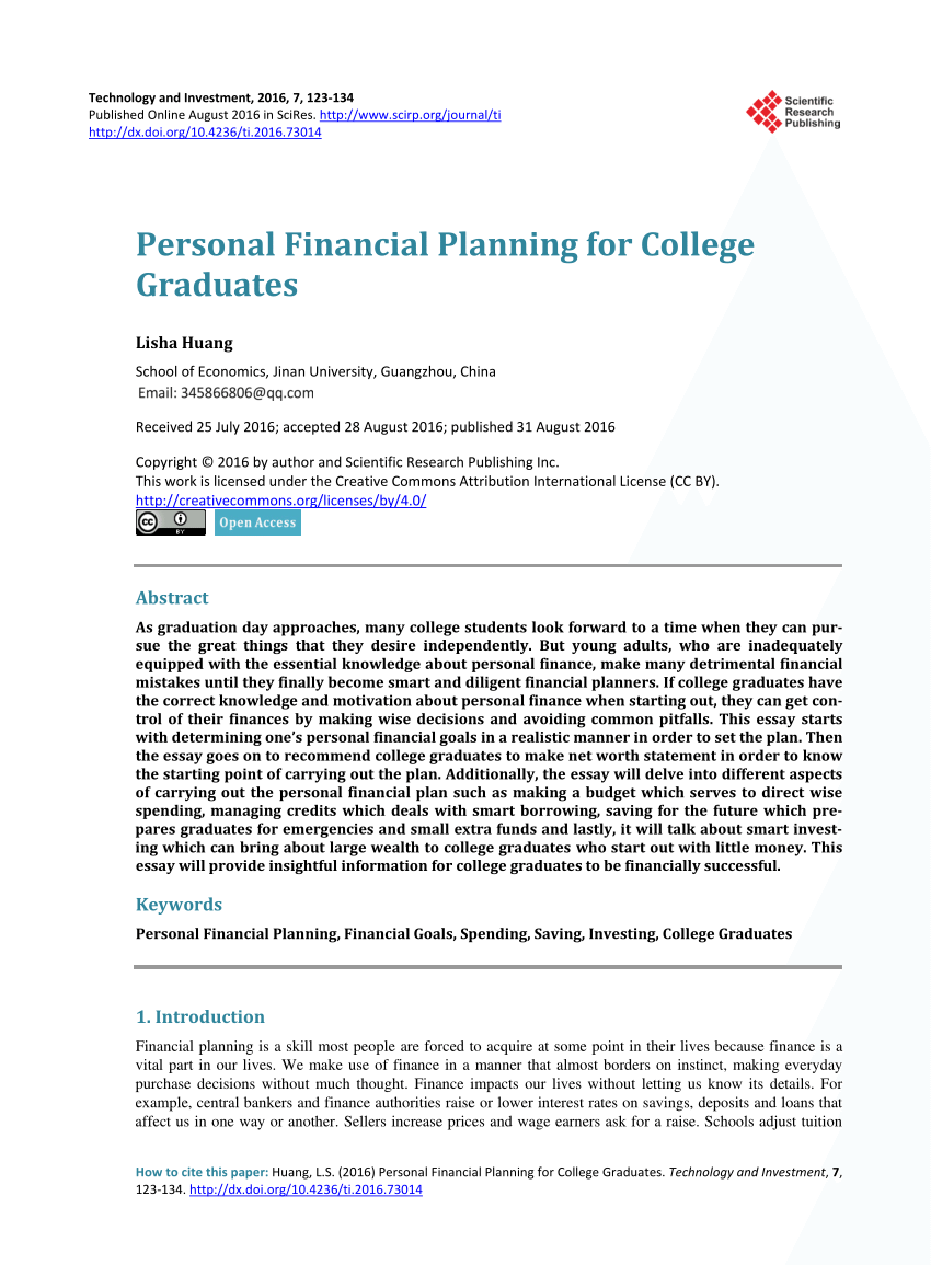 personal financial planning research paper