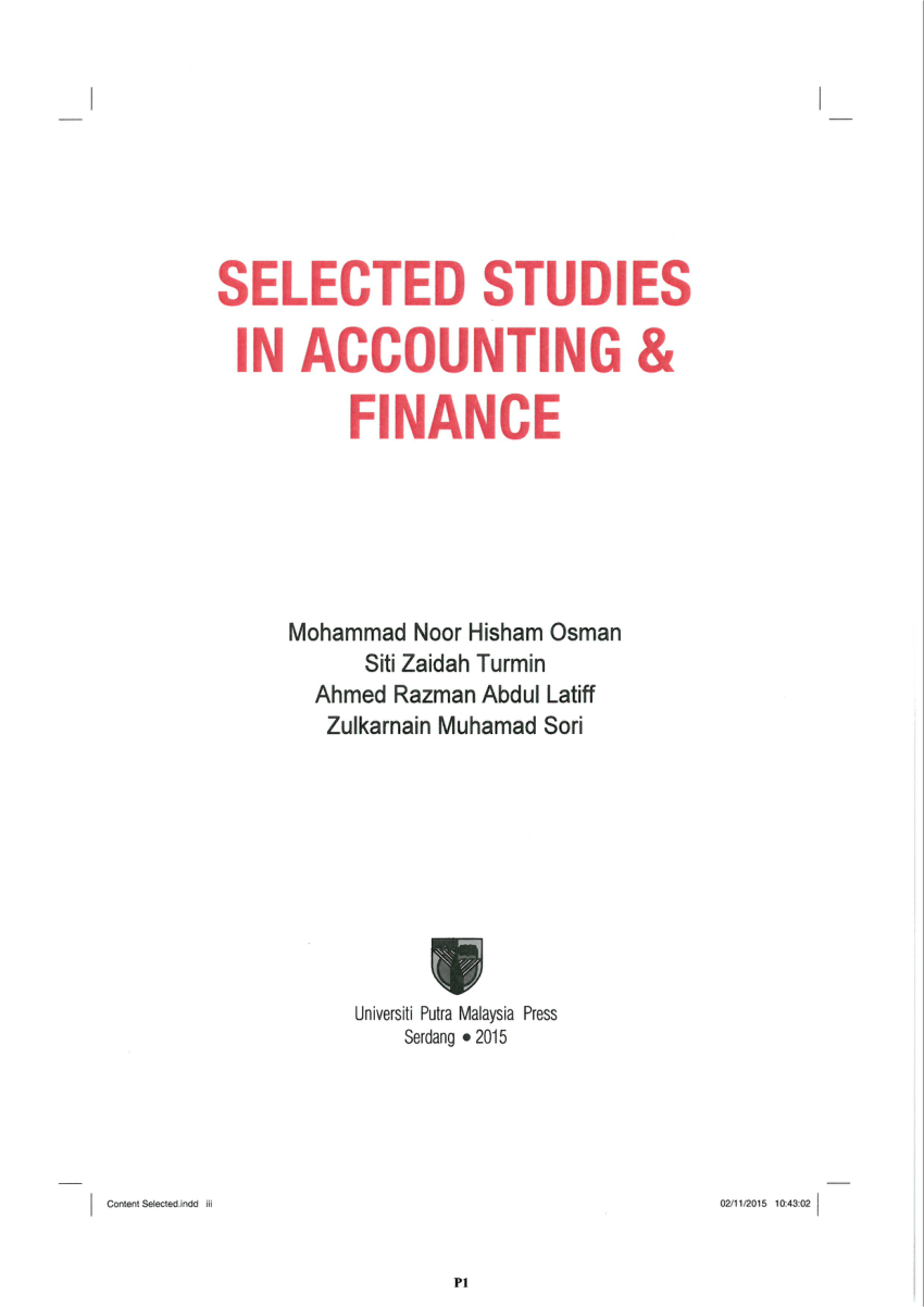 accounting and finance research titles pdf