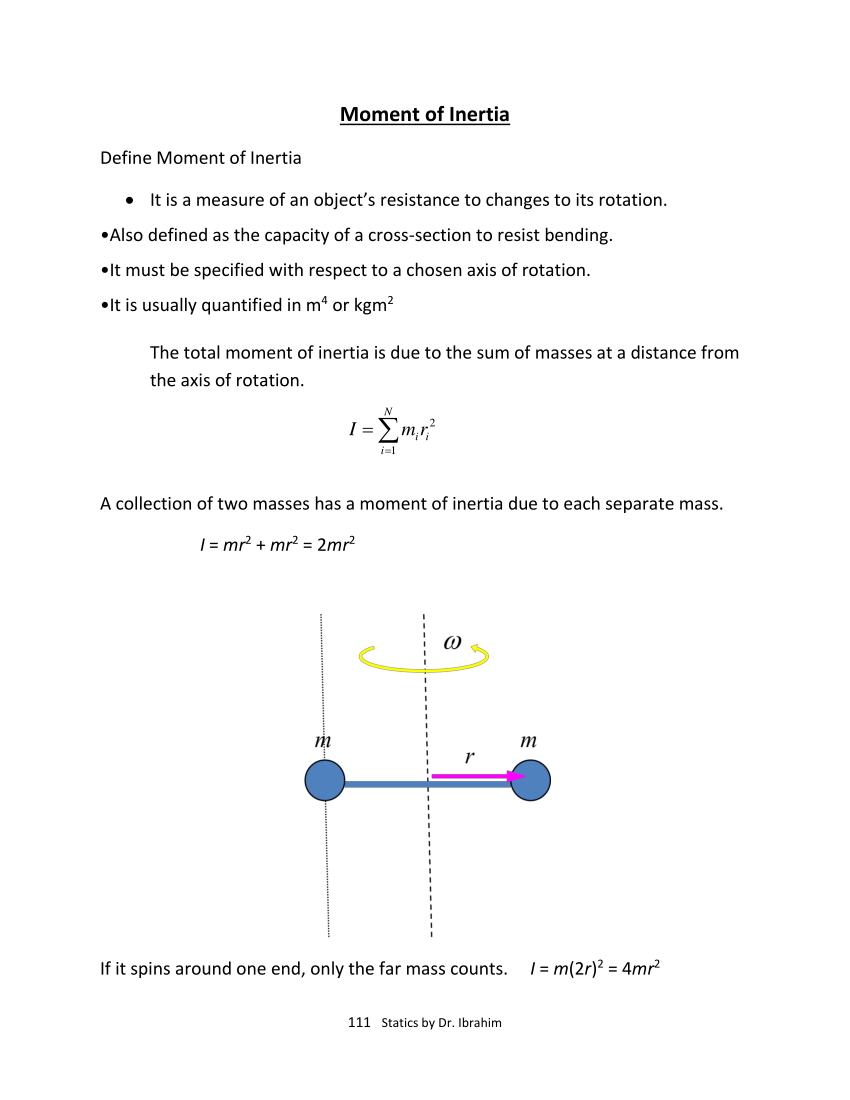 moment of inertia of a circle pdf