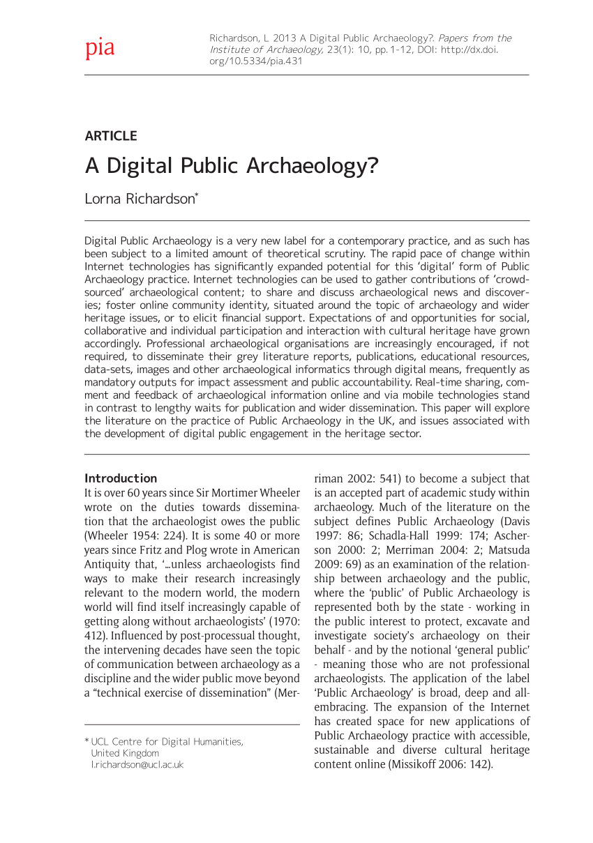 digital archaeology thesis