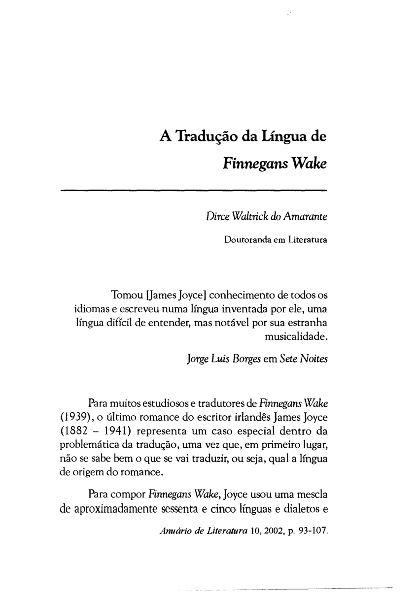 PDF) A tradução de Die Verneinung para o Português e uma nova hipótese