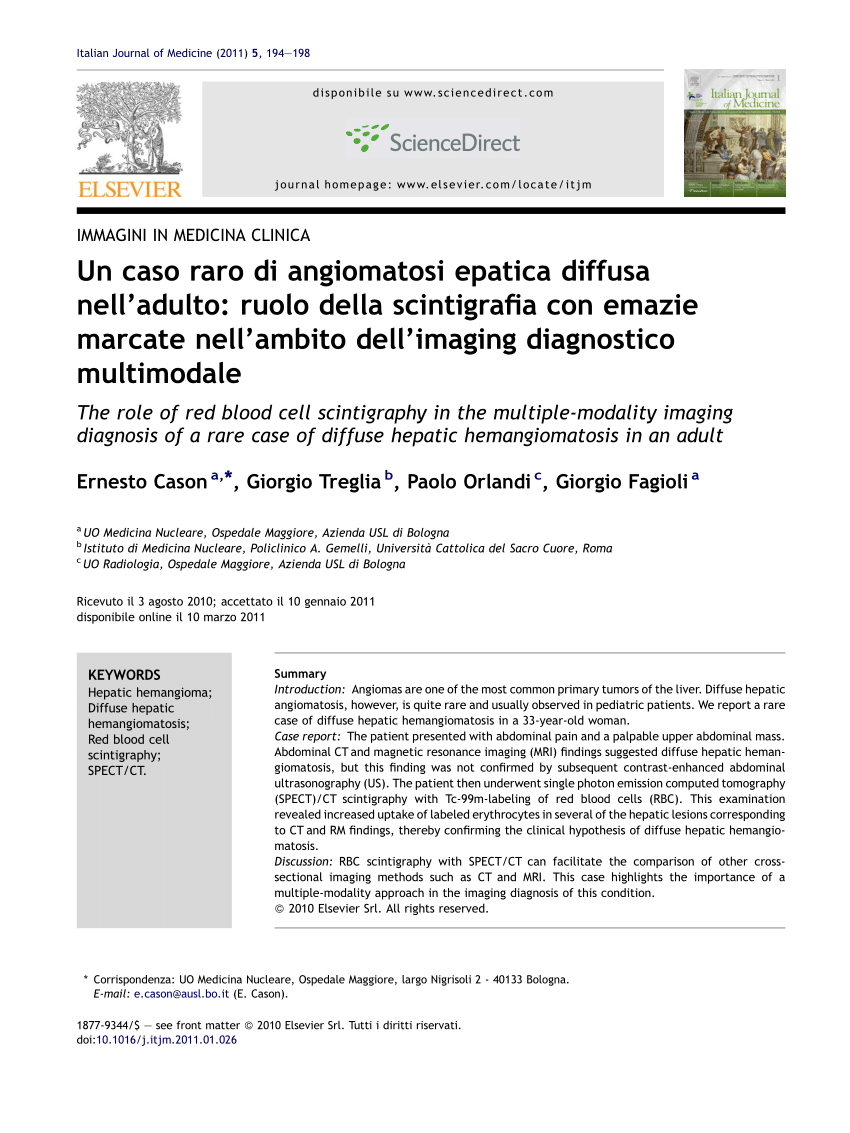 Pdf The Role Of Red Blood Cell Scintigraphy In The Multiple