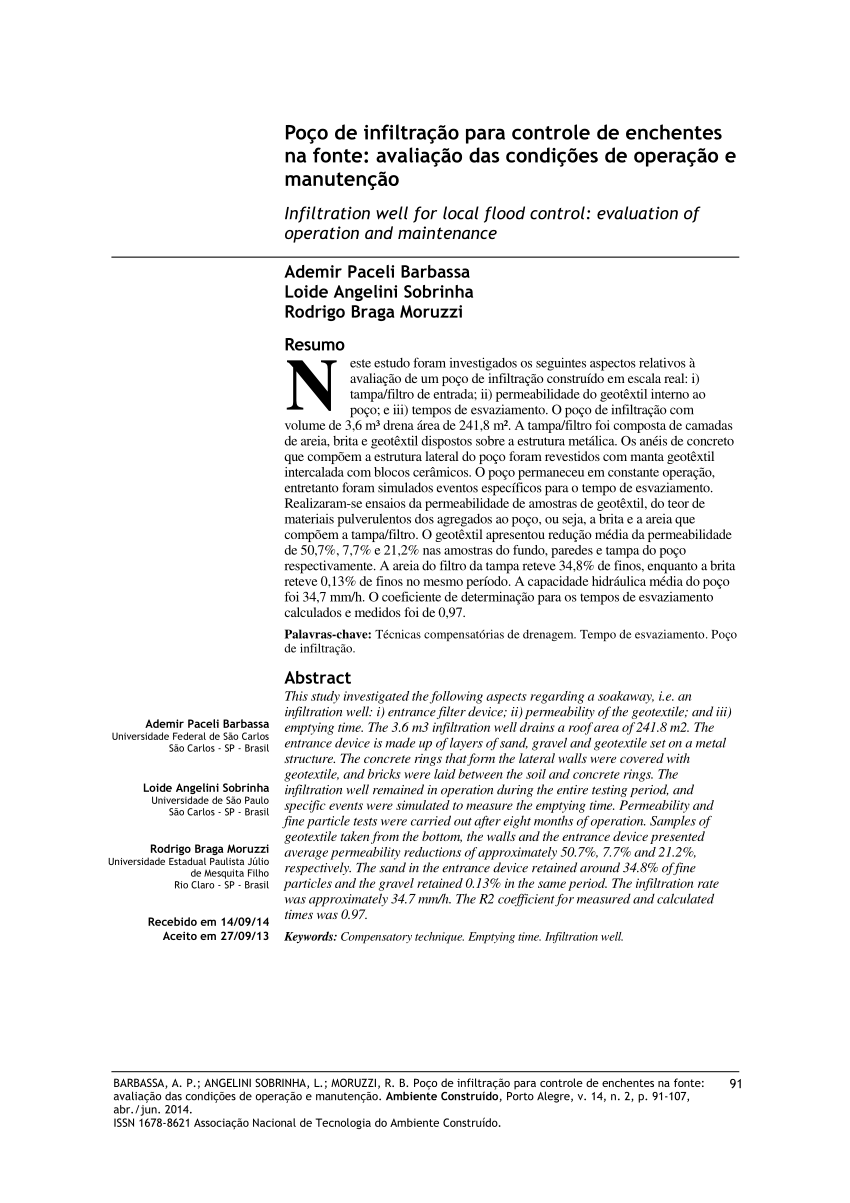 Investigation Of Infiltration Characteristics And Debris