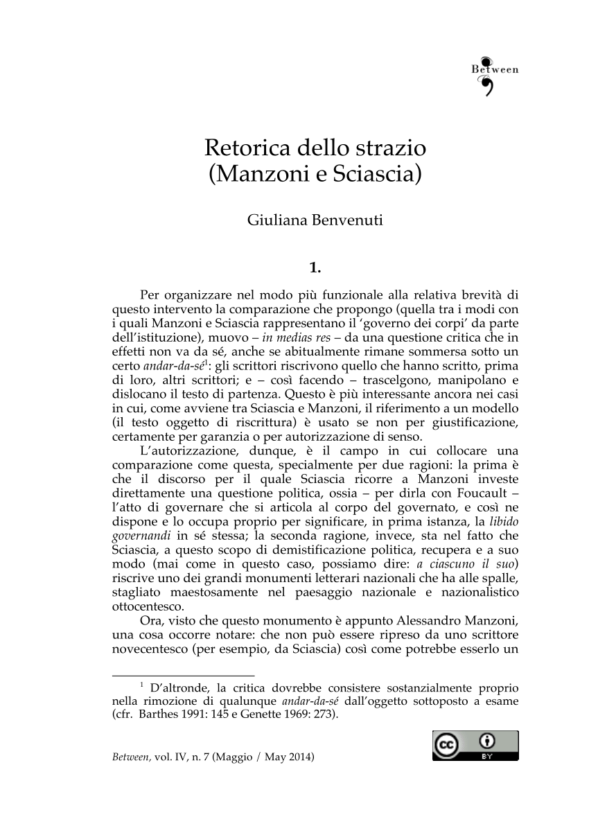 PDF) Retoriche dello strazio (Manzoni e Sciascia)