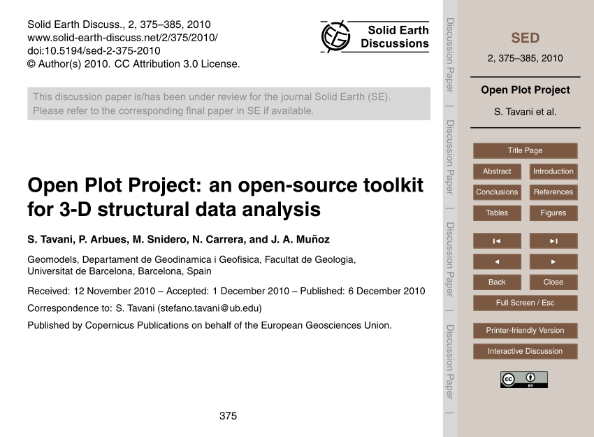 PDF) Open Plot Project: an open-source toolkit for 3-D structural ...