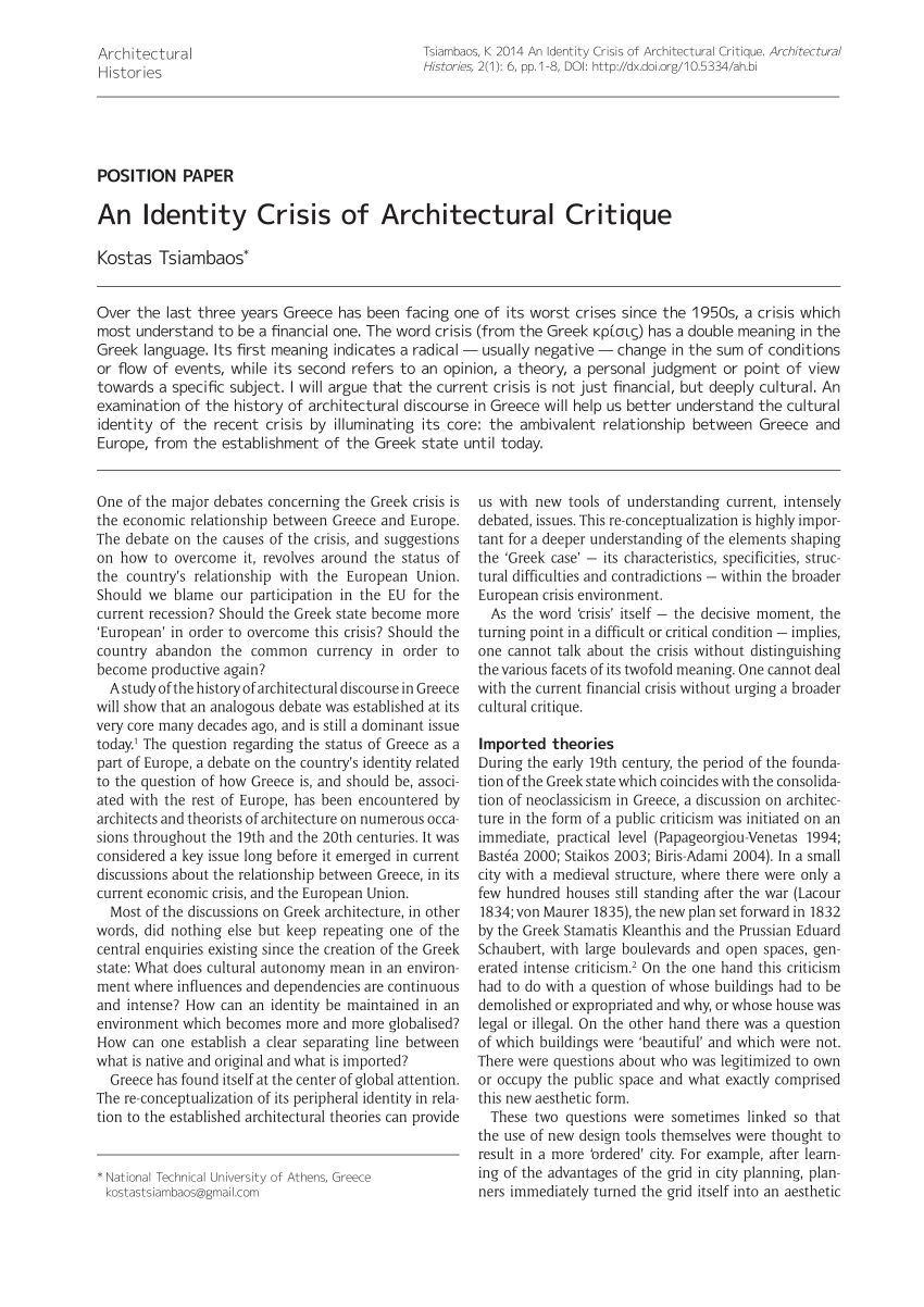 identity crisis dissertation