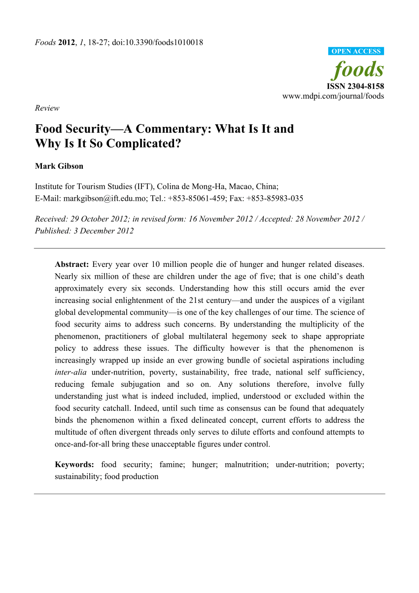 potential master's thesis on food security pdf
