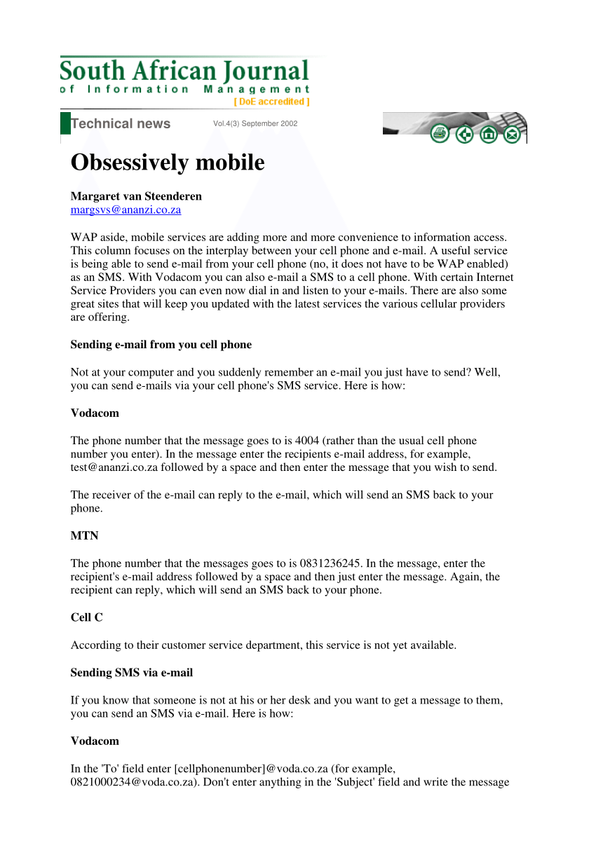 Pdf Obsessively Mobile