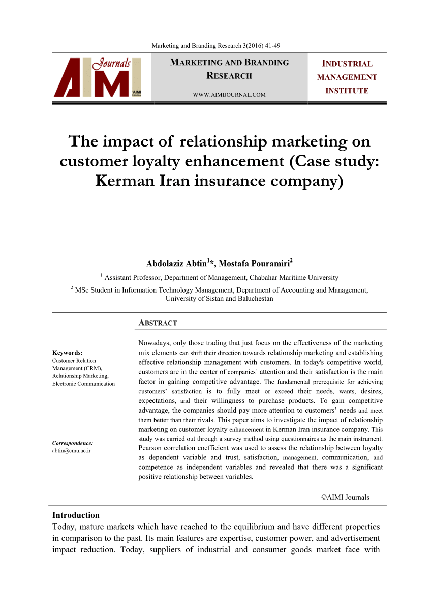 case study on customer loyalty