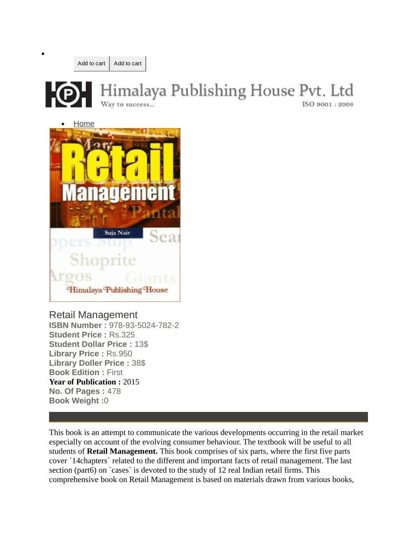 research on retail management