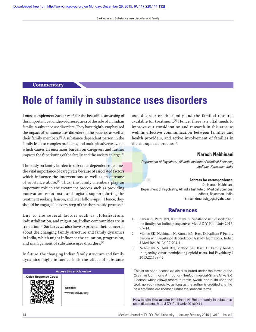 research articles on substance use disorders