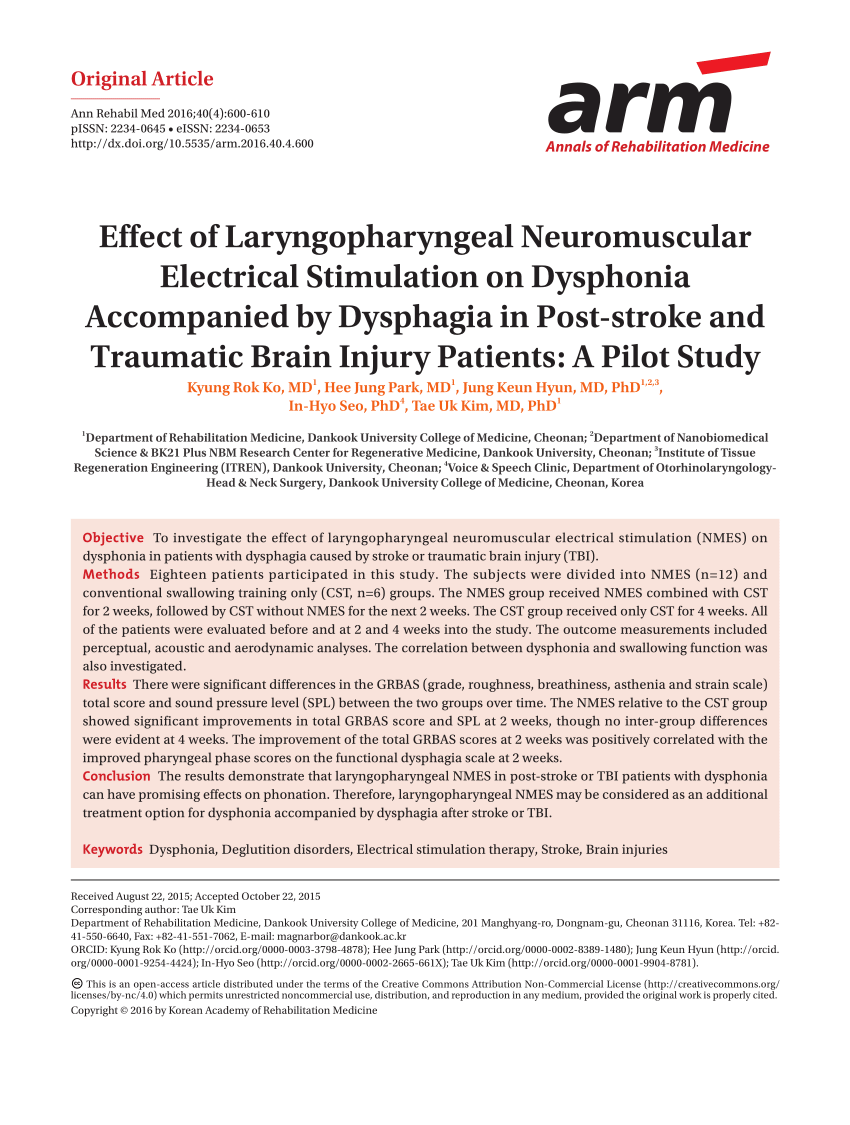 PDF] Novel Neuromuscular Electrical Stimulation System for Treatment of  Dysphagia after Brain Injury