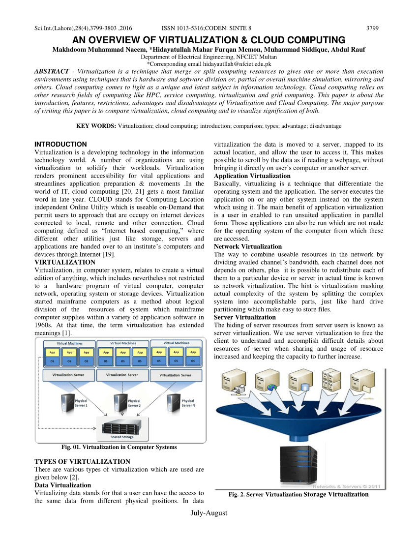 virtualization in cloud computing research papers pdf