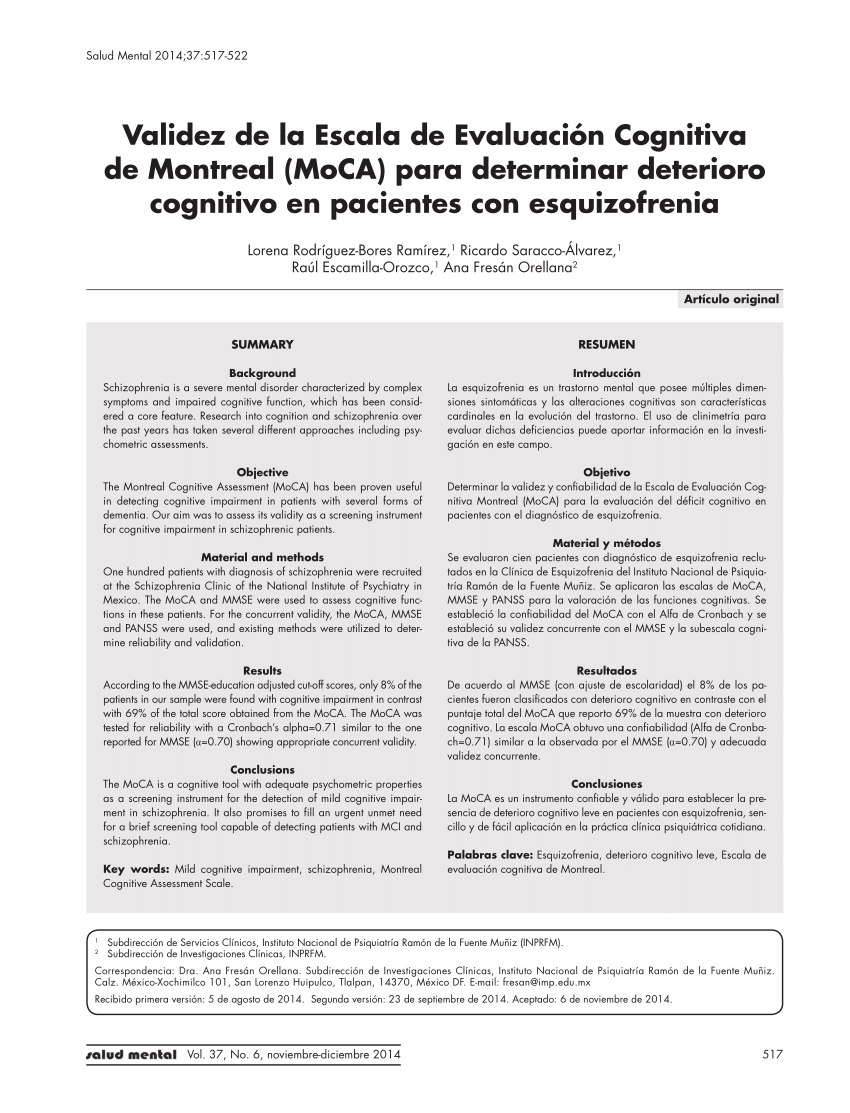 montreal cognitive assessment moca pdf