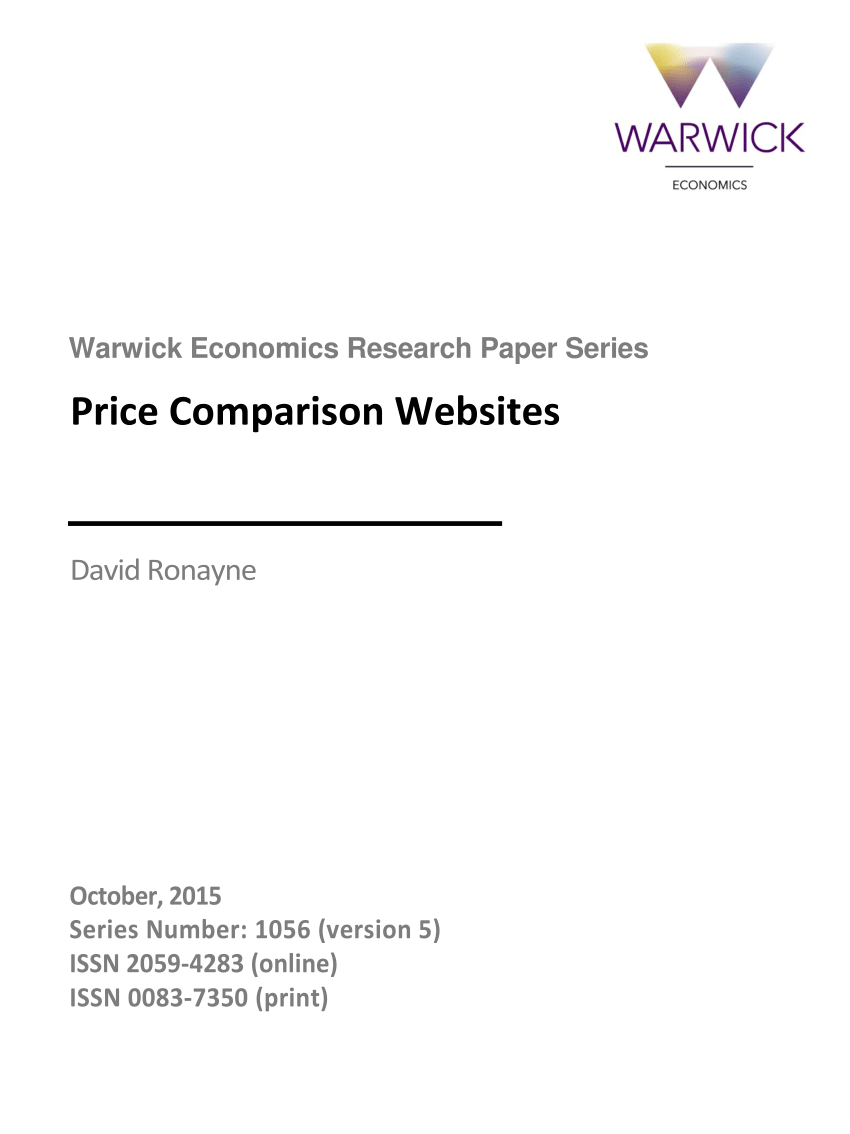 price comparison website research paper