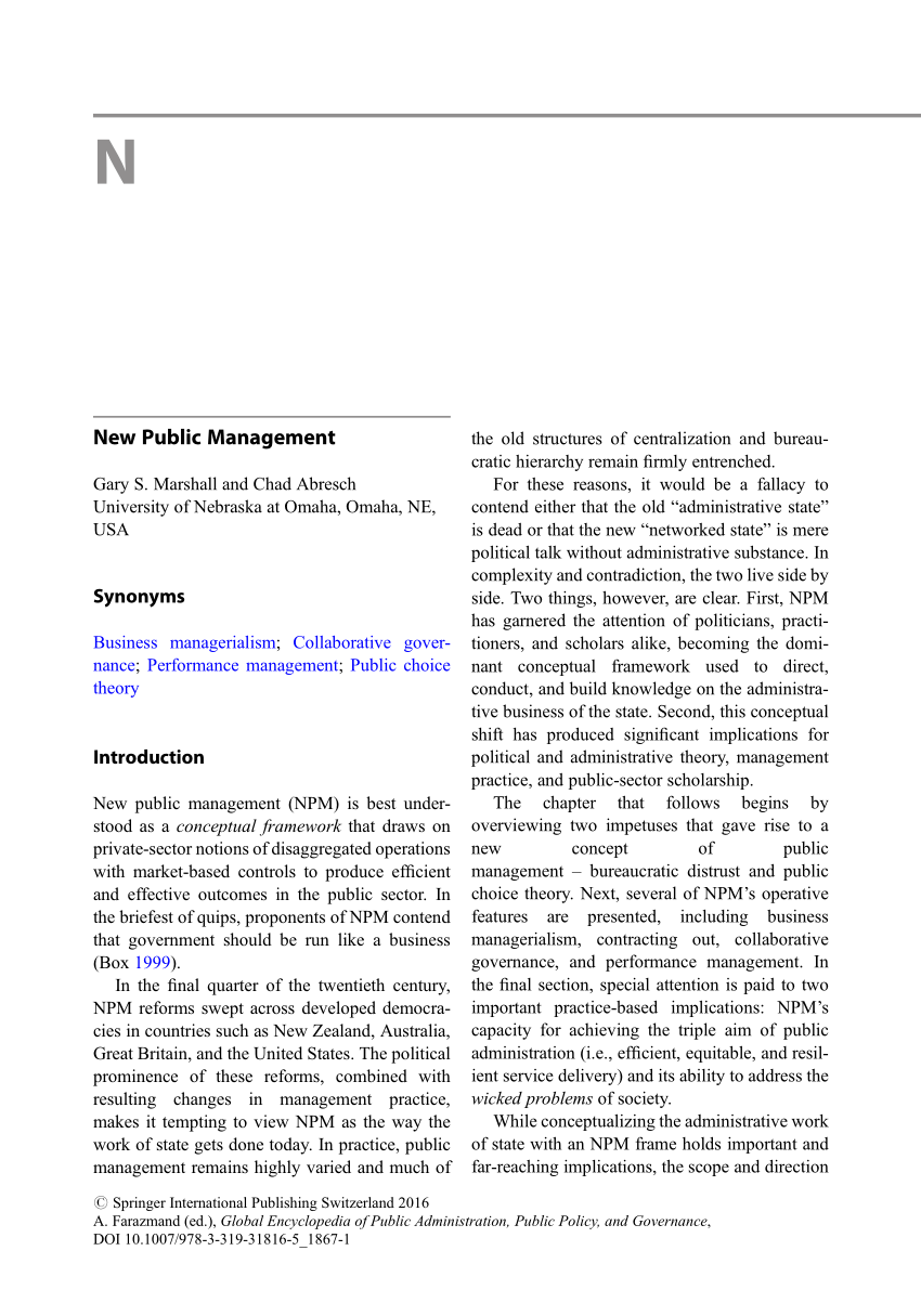 research proposal public management