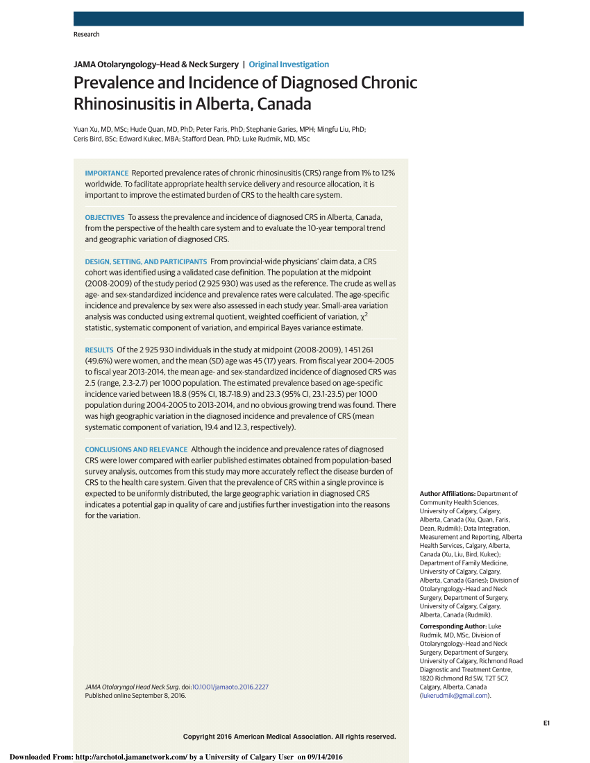 Sinusitis — Calgary Sinus Centre