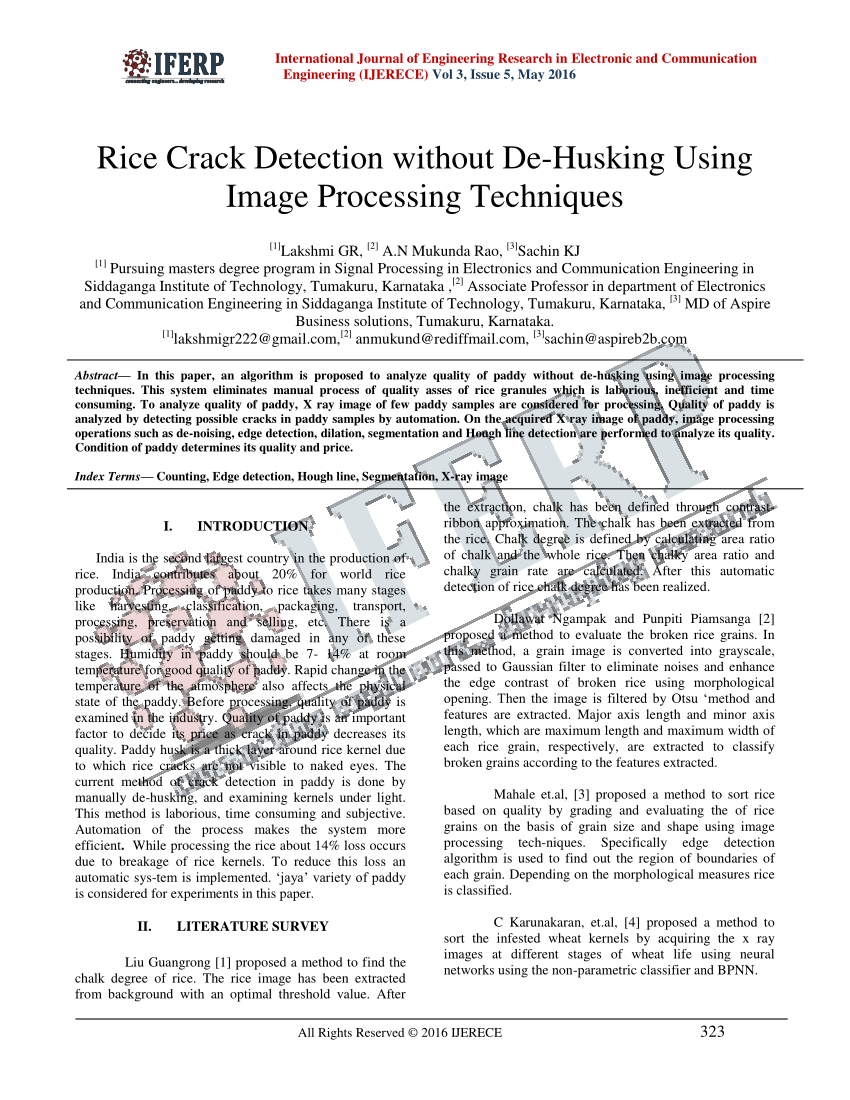 PDF) Rice Crack Detection without De-Husking Using Image ...