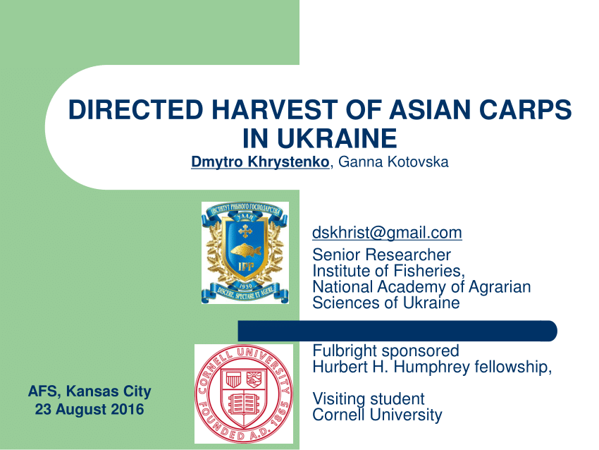 Pdf Directed Harvest Of Asian Carps In Ukraine