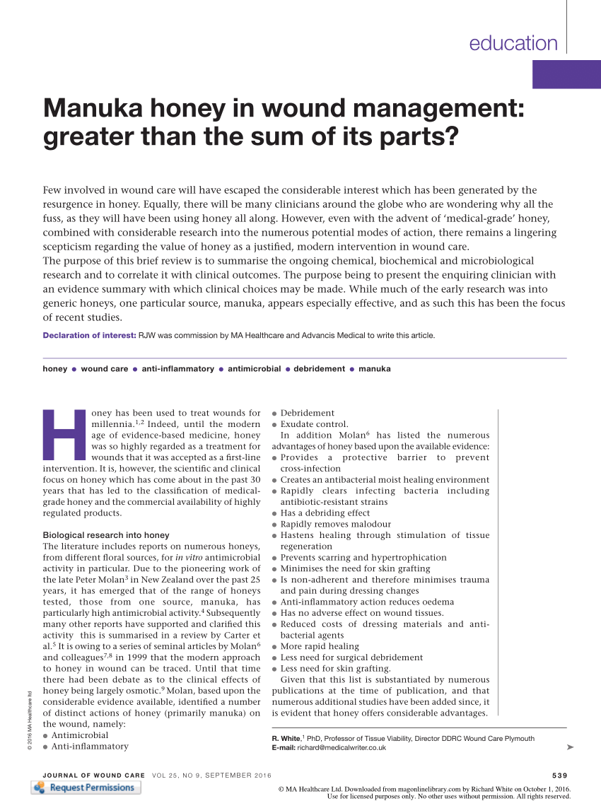 Journal of Wound Management and Research