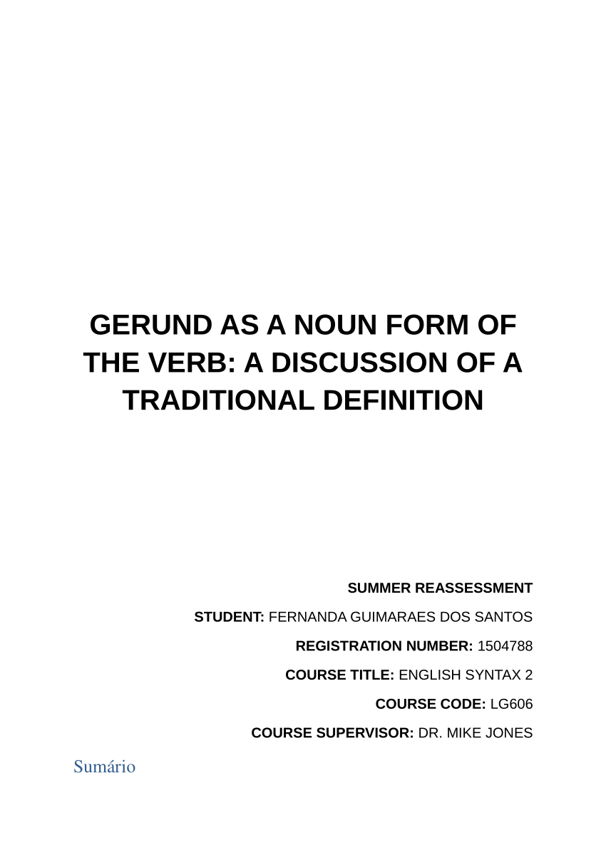 Gerund  Definition, Form & Examples