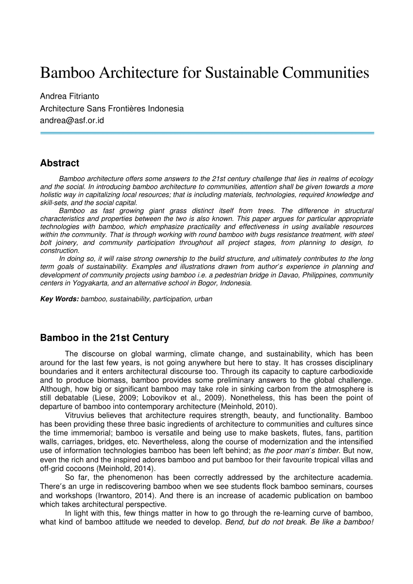 architecture research paper pdf