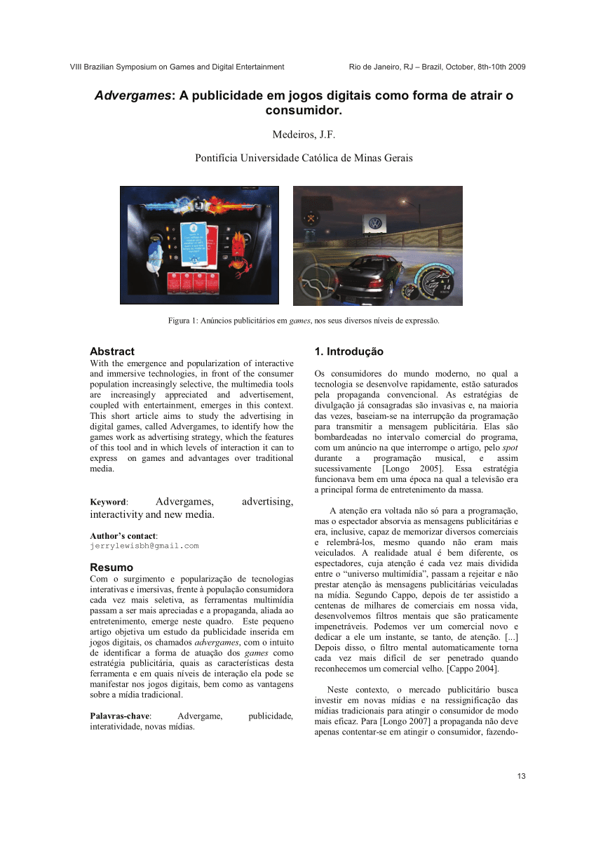 PDF) A publicidade no contexto da ilegalidade e da violência dos jogos  online: a ativação de marcas no GTA 5 roleplay